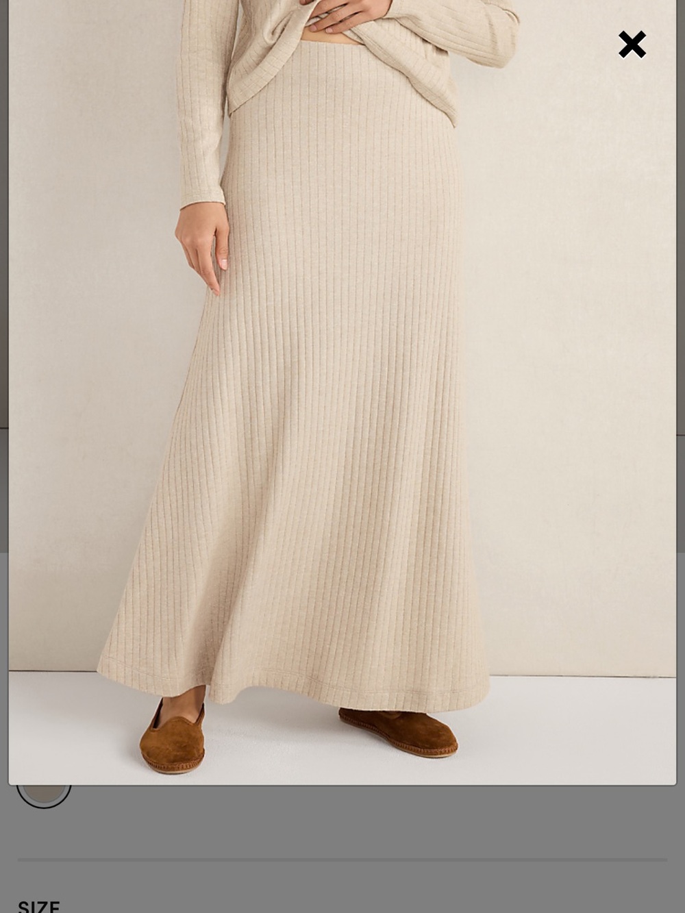 Haven Well Within Lurex Rib Knit Maxi Skirt